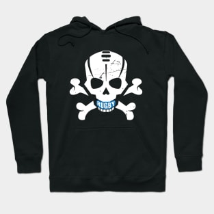 Rugby Fan Pirate Skull Hoodie